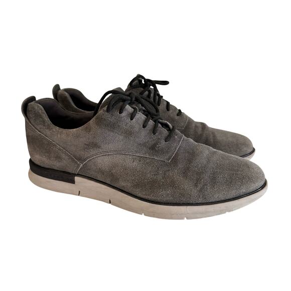 Cole Haan Grand OS Horizon Oxford Men 12M Gray Suede Casual Dress Shoes C26361